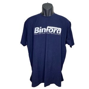 ANNARBOR Men XL Navy T-Shirt Binford Tools “Real Men Don’t need Instructions”